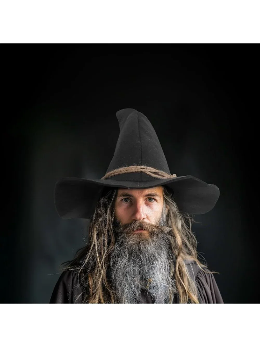 Halloween Grey Scarecrow Hat Adults Wizard Witch Halloween Costume For Parties